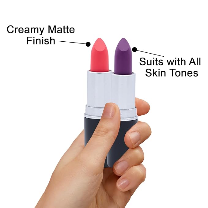 Matte Bullet Long Wear Lipstick - Vegan and Cruelty-Free - Smudge and Waterproof Matte Lipstick with Moisturizing Formula - All Day Comfort - (Peachy Bliss #09)