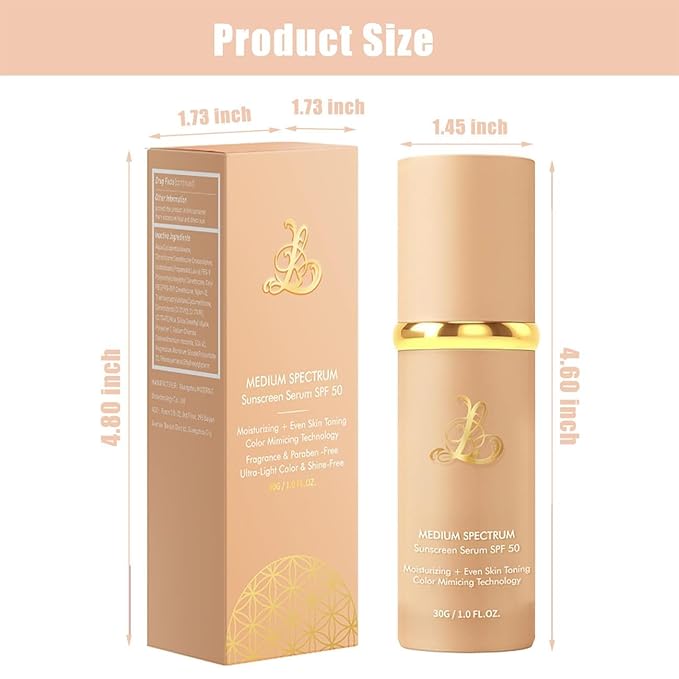 Color Changing Foundation, Foundation 4 in 1 - Medium Spectrum,Protecting From Sun With SPF 50+, Concealer Cover Cream Longwearing & Waterproof for Sport, Dancing