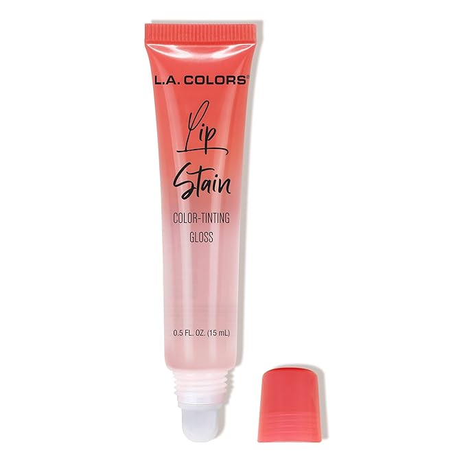 L.A. COLORS Lip Stain Color Tinting Gloss, Strawberry Star CLG447