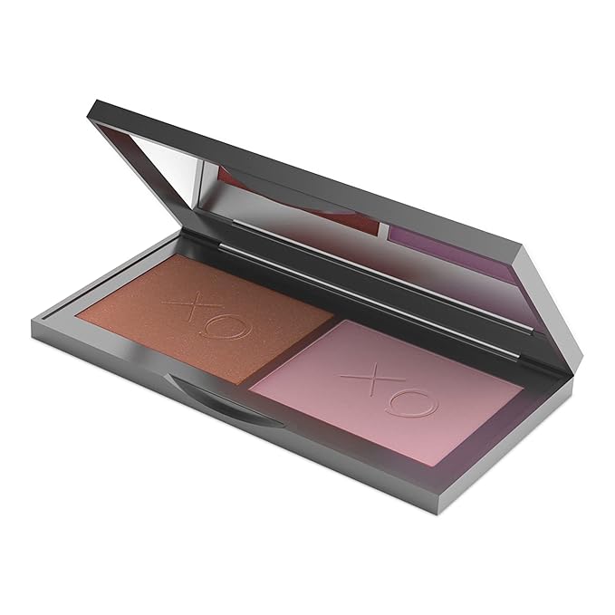 Mirabella Beauty Blush Duo, Beloved/Darling (Warm Red Brown/Matte Pink Mauve) - Mineral Pressed Powder for Cheeks - Professional, Compact & Easy-to-Apply Facial Makeup, Paraben & Talc-Free