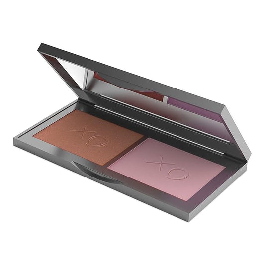 Mirabella Beauty Blush Duo, Beloved/Darling (Warm Red Brown/Matte Pink Mauve) - Mineral Pressed Powder for Cheeks - Professional, Compact & Easy-to-Apply Facial Makeup, Paraben & Talc-Free