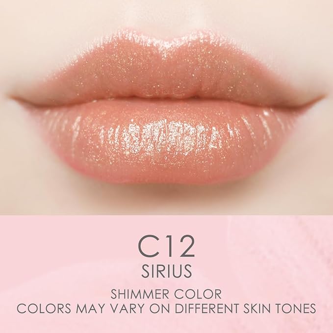 CATKIN Tinted Lip Balm Glitter Lip Stain Ultra Hydrating Lip Moistrurizer Chapstick with Vitamin E Nourishing For Cracked & Dry Lips 0.12 oz C12 Sirius - Golden Brown