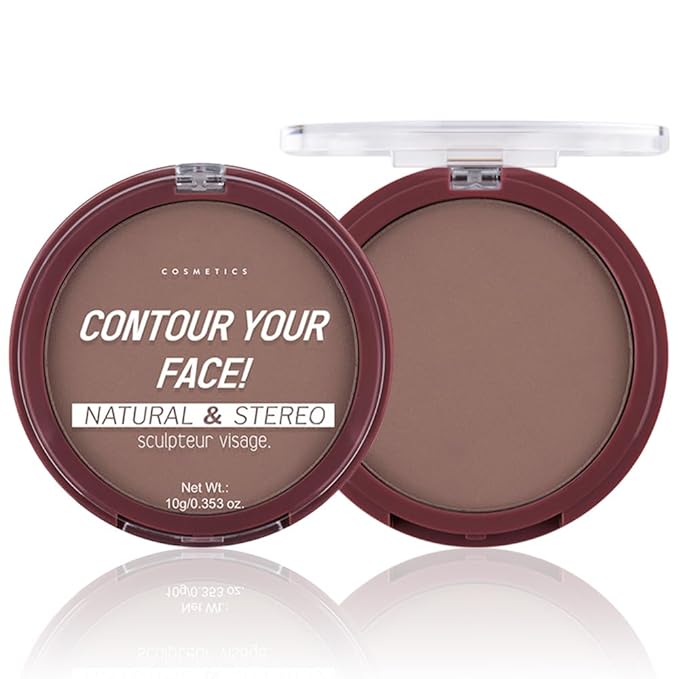 5-Color Matte Makeup Powder Compact, Long-Lasting Waterproof Foundation, Oil-Control, Non-Caking (5#, 1 Count (Pack of 1))