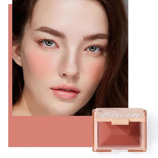 MAEPEOR Powder Blush Lightweight Smooth Blendable Matte Face Blush Highly Pigmented Powder Blusher for All Skin Tones (Color 04)