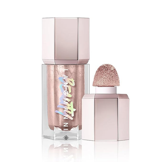 GECOMO Highly Pigmented Liquid Contour - Built-in Sponge Tip Sculpted Complexion Wand Contour Long Lasting Natural Buildable Highlighters Contour Contouring Bronzer 0.17 OZ/5.2ml - 02 CANDLELIT