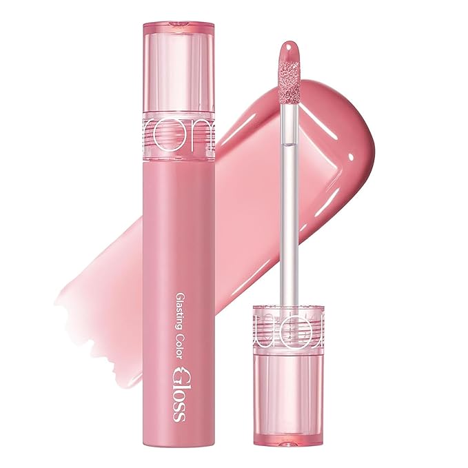 Glasting Color Gloss - K Beauty High Shine Long Lasting Lip Makeup - Non-Drying & Moisturizing - Lightweight Tinted Lip Gloss with Jojoba Oil 0.15 oz (#01 Peony Ballet)