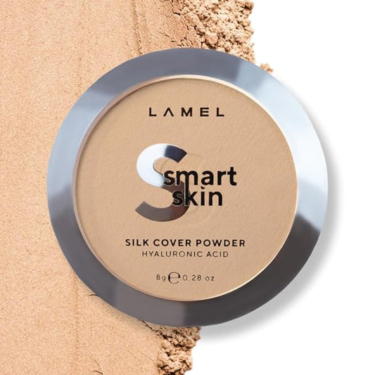 Smart Skin Silk Compact Powder - Long Lasting Pressed Finishing Powder - Oil Control Makeup, Suitable for Dry Skin, Lightweight Formula - 404 Sand 0.28 oz