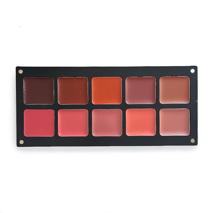 Cheeks & Lip Palette | Lipstick and Blush | Cream Formula | Reusable Magnetic Case | For All Skin Types (Coffe, Nude)