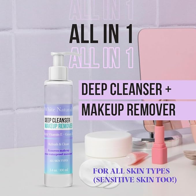 White Naturals Makeup Removal Gentle & Effective Makeup Cleanser,
