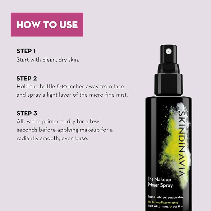 Skindinavia Makeup Primer + Makeup Finishing Spray Bridal | Hydrating Spray, Pore Minimizing Primer Mist | Long Lasting, Sweat Resistant & Waterproof Fine Mist Matte Setting Spray, (2 x 4 Fl. Oz.)
