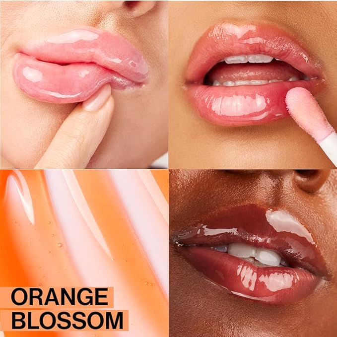wet n wild Lip Oil - Lightweight, Non-Sticky, Hydrating & Nourishing Formula with Marula & Jojoba Oils, Vegan & Cruelty-Free - Orange Blossom (Pack of 2)