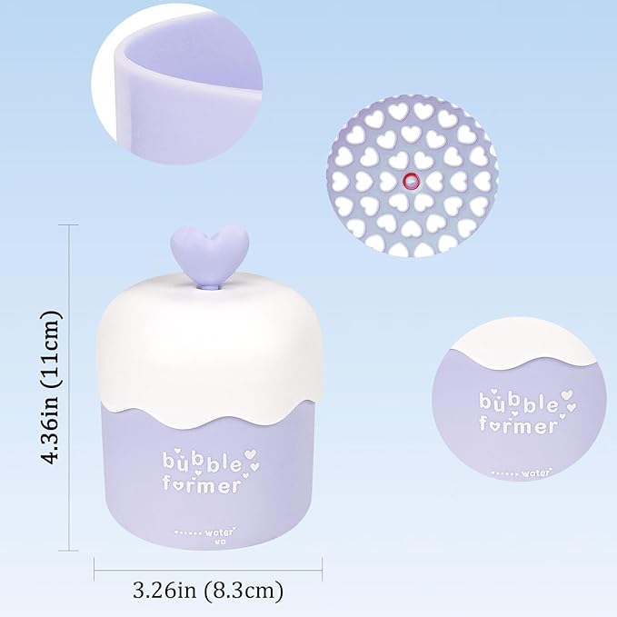 Face Cleanser Bubbler, Bubble Maker for Face Wash, Bubble Foamer Device, Gentle Deep Cleanser, Maker Face Foaming Maker for Cleaning (1, Blue)