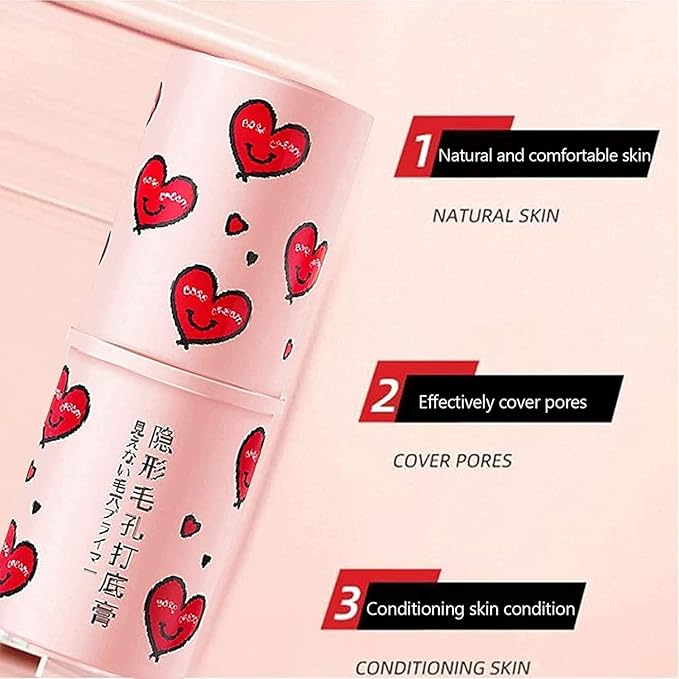 Magical Pore Eraser Waterproof Face Primer Stick - Matte Priming Makeup Blur Stick Invisible Pore Eraser Stick (Natural, 2PCS)