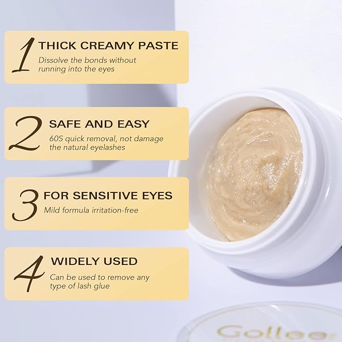 Eyelash Extension Remover 15g - 1Min Fast Dissolve No Damage to Natural Lash - Professional Adhesive Remover Supplies (Original)