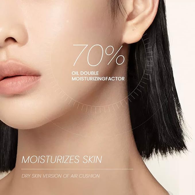 Funny Elves Air Cushion Foundation Pressed Setting Poweder Touch-up Two-in-One Long Lasting Concealer Oily Skin F11 1 Count