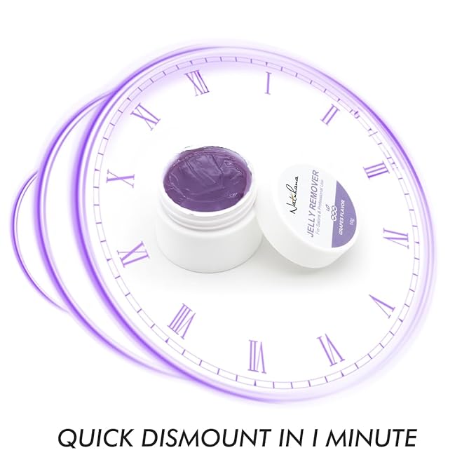 Lash Remover for Eyelash Extensions Low Irritation for Sensitive Skin Fast Dissolution, Grape Flavor Jelly for Salon,10g
