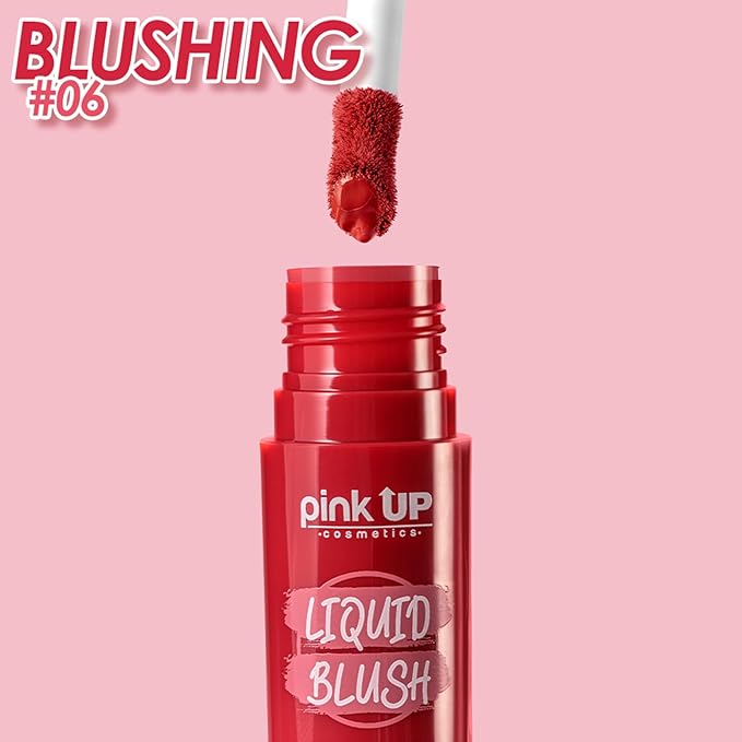 | Liquid Blush | Long-Lasting Liquid Blush | Non-Greasy | Highly Pigmented | Suitable for All Skin Types | Matte Colors | Subtle Shimmer Highlights | Shade: Blushing| 6ml | Model PKLB06