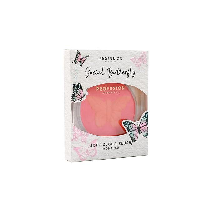Profusion Cosmetics Empowered Social Butterfly Mousse Blush, Lightweight and Velvety Smooth Texture Improves Natural Flush, Radiates Confidence and Unique Beauty with Radiant Glow (Monarch, Standard)