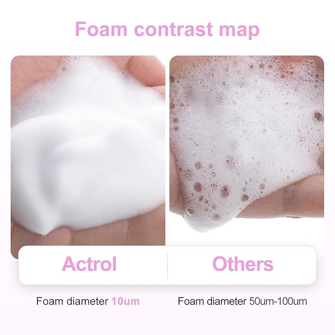 Eyelash Cleanser Concentrate 60ml Ice Cream Professional Lash Shampoo Foaming Cleanser DIY Paraben & Sulfate Free Non-lrritating Wash for Extensions Lashes with Salon Home Care-Makes 6 Bottles