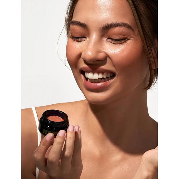 Oio Melting Blush Sunlit Multi-Purpose Eye & Cheek Color Face Blush – Creamy, Nourishing Tint with Natural Flower Waxes & Botanicals – Vitamin C & Cork Oat Extract, Vegan & Fragrance-Free, 10g