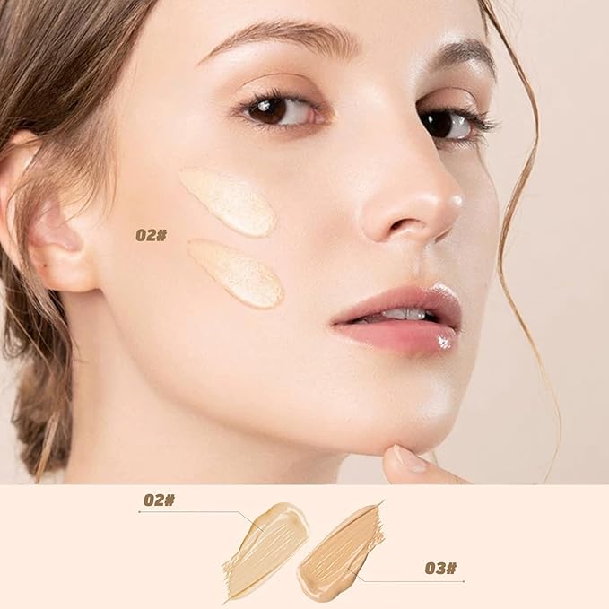 Moisture Cushion CC Cream Foundation for Mature Skin - Flawless Concealer BB Cream with Mushroom Sponge, Long-Lasting Waterproof Air Cushion, Natural honey and pine Makeup, Even Skin Tone๏ผ06# BROWN๏ผ
