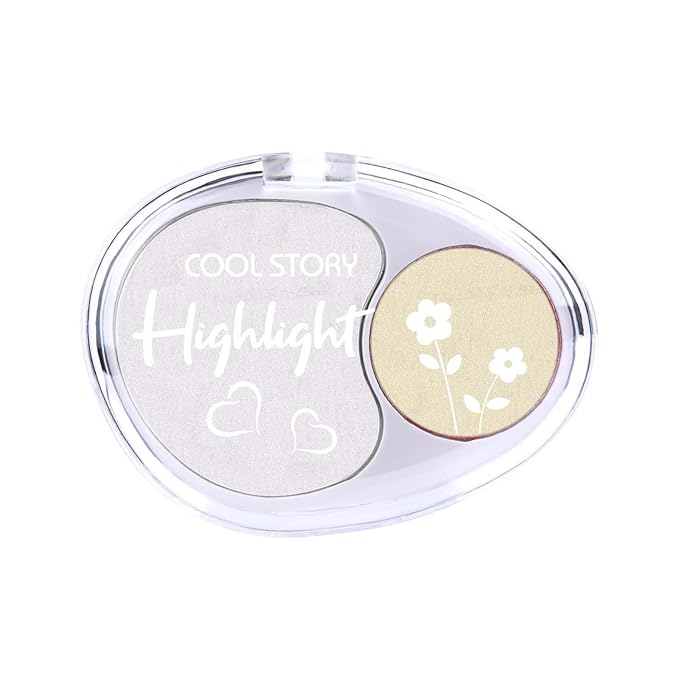 Face High Lighters Makeup Glitter Illuminator Pressed Powder Luminizers Eyeshadow Palette Powder for Face Body Cheek Skin 1#