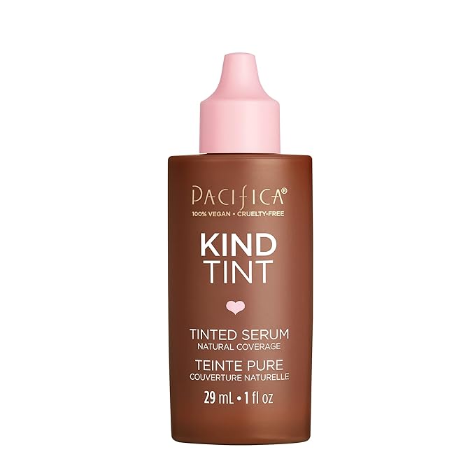 Pacifica Tinted Moisturizer – Kind Tint Serum, Lightweight Hydrating Foundation with Vegan Collagen & Hyaluronic Acid for Dewy Glow, Buildable Coverage, Vegan, 1 fl oz (Shade 02)
