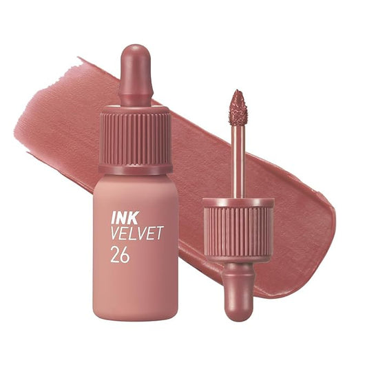Peripera Ink the Velvet Lip Tint - High Pigment Color, Longwear, Weightless, Not Animal Tested, Gluten-Free, Paraben-Free (026 WELL-MADE NUDE (NEW))
