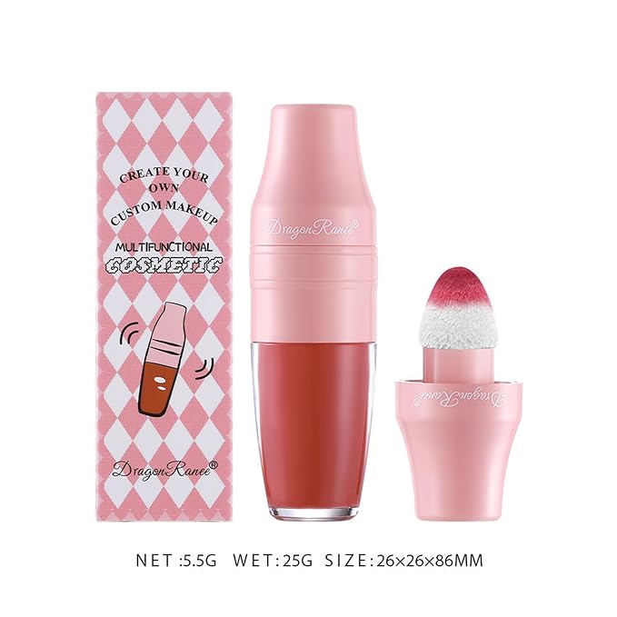 6PCS Shake It Lip Tint Stain Set, Multi-Uses Lip Gloss Lip Eyes Cheek Tint, Non Sticky Long Lasting Smooth Liquid Lipstick Eyeshadow Blush Set