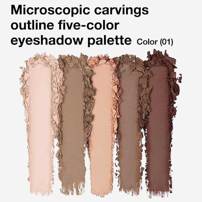 5-Color Matte eyeshadow Palette,Shimmer eyeshadow,Cool-Toned Nude Taupe Shades, Velvety Natural Look Day to Night, Hypoallergenic & Long-Lasting Makeup(#02, 1 Count (Pack of 1))
