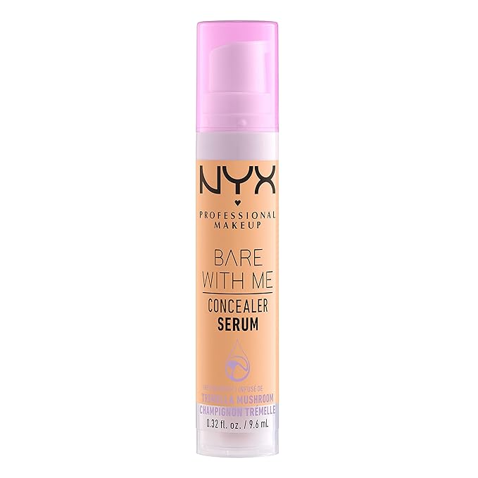 NYX PROFESSIONAL MAKEUP Bare With Me Concealer Serum, Concealer Makeup For Up To 24Hr Hydration - Tan