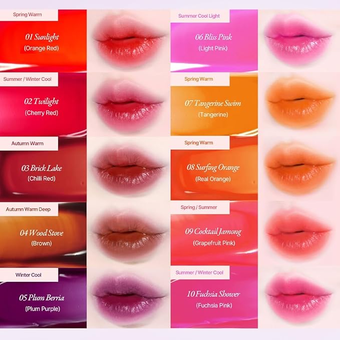 'Haru Water Tint' (Korean Lip Stain/Lip Tint) (Cherry Red, 1ea)