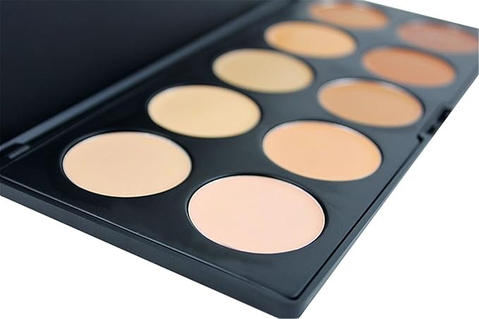 10 Colors Cream Contour Face Concealer Palette, FantasyDay Long Lasting Full Hydrating Coverage Conceals Corrects Foundation Camouflage Makeup Gift Set for Correcting Dark Circles Acne Blemish
