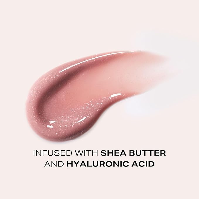 Woosh Beauty, Spin-On Lip Gloss, Hydrating Hyaluronic Acid & Shea Butter, No Fine Lines, Shine Finish, Vegan & Cruelty-Free - Veil