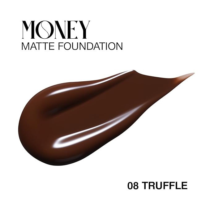 Money Liquid Matte Foundation – Long-Lasting, Natural Looking & Buildable Coverage – For Combination, Dry, Oily Skin – Lightweight & Moisturizing (Truffle)