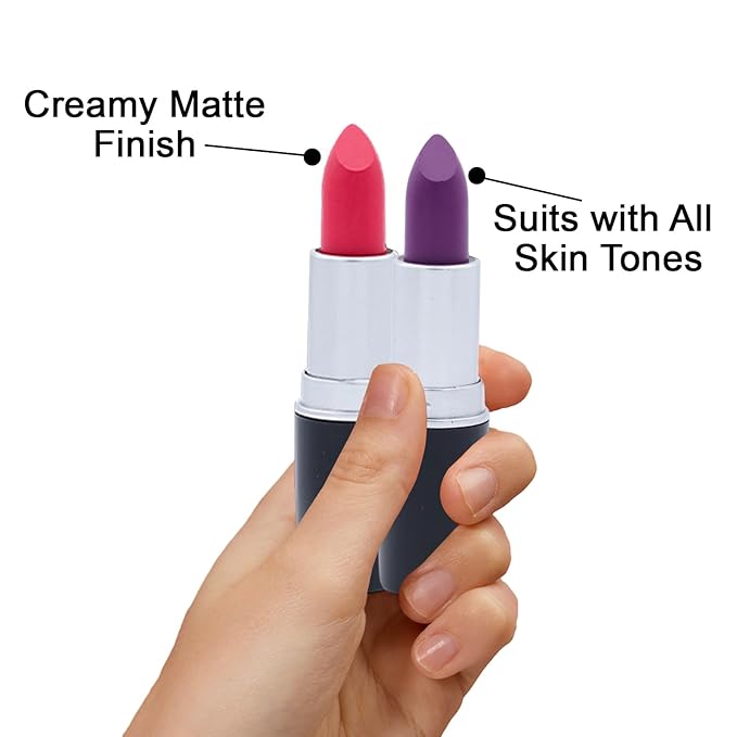 Matte Bullet Long Wear Lipstick - Vegan and Cruelty-Free - Smudge and Waterproof Matte Lipstick with Moisturizing Formula - All Day Comfort - (Ruby Fever #06)