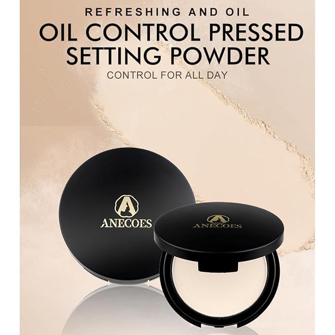 Matte Pressed Powder Makeup Breathable Flawless Foundation 2 Colors, Face Setting Powder Oil-control Moisturizing Non-Sticky,Waterproof Long Lasting Finishing Powder (#01Translucent)