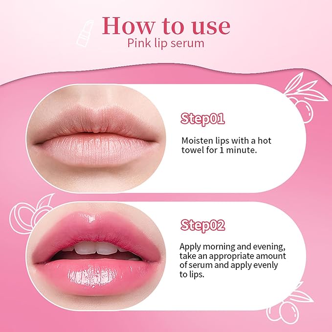 Lip Serum, Moisturizing Hydrating, Long Lasting Revitalizing, Lip Serum Oil with Organic Matter, Lightweight Texture, for Youthful and Radiant Look, Makeup Cosmetic