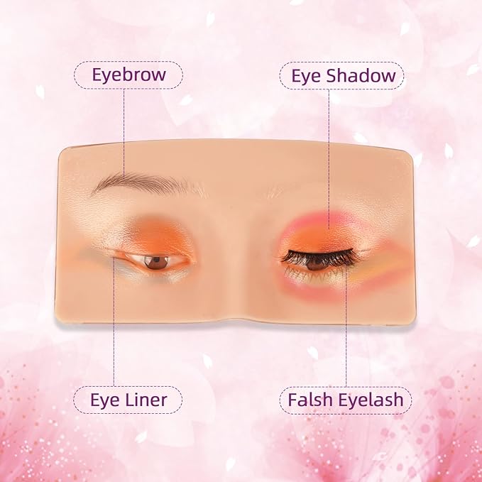 Makeup Practice Face, JimKing Makeup Practice Board, Faccial Practice Skin for Professional and Beginners, 3D Realistic Model for Eyelash Extensions, Eyeliner And Eyeshadow Face Makeup Practice