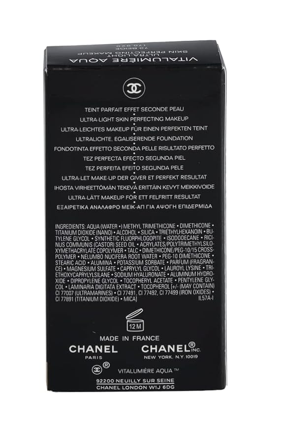 Vitalumiere Aqua Ultra-Light Skin Perfecting Makeup by Chanel 70 Beige SPF15 30ml