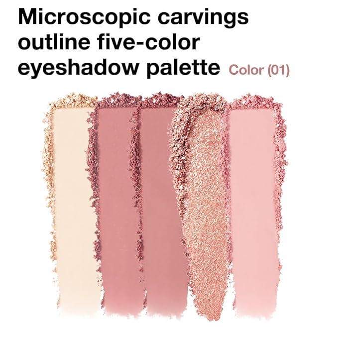 5-Color Eyeshadow Palette Matte Shimmer Duochrome, Low Saturation Velvety Blend, Day to Night Smokey Makeup, Hypoallergenic Long-Lasting Eyeshadow (#1, 1 Count (Pack of 1))