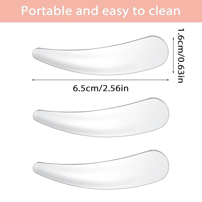3Pcs Mini Makeup Spatula, Reusable Cosmetic Cream Spatulas Spoon, Skincare Scoop Applicator Massage Beauty Tools for Mixing and Sampling Face Eye Cream
