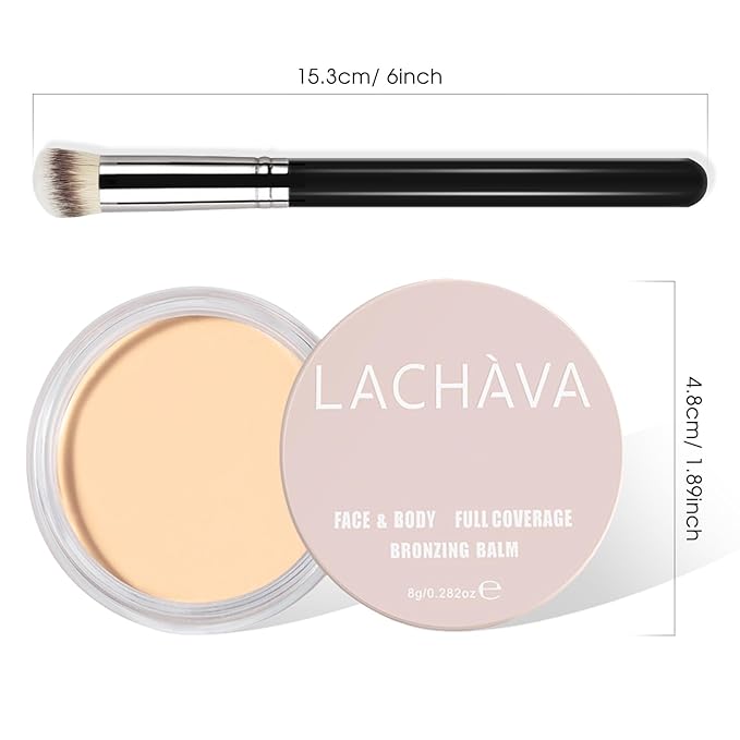 Full Coverage Cream Concealer Kit with Brush - Hydrating Waterproof Under-Eye Concealer for Concealing Dark Circles, Acne, Blemishes, Pores, and Spots (#04)