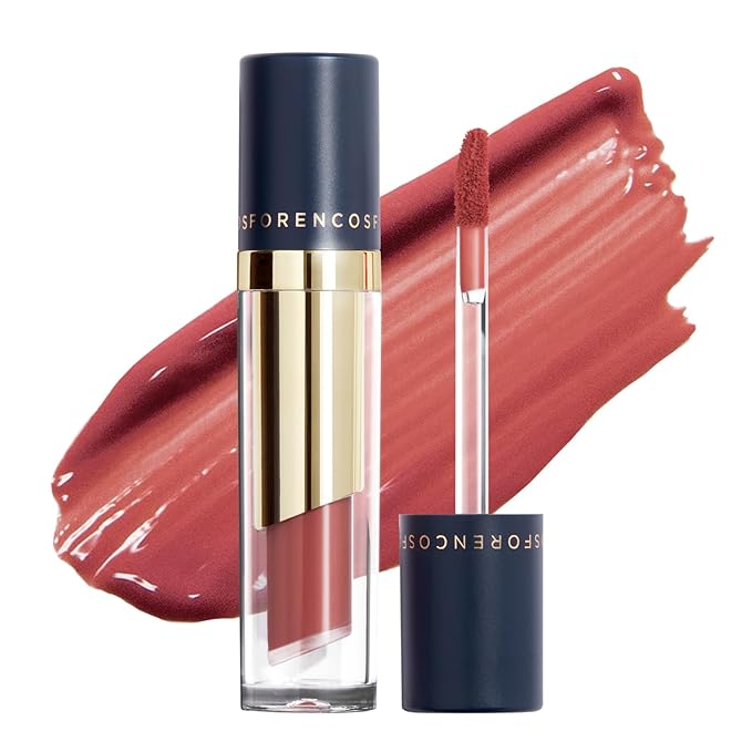 FORENCOS Long Lasting Waterproof Lip Stain Liquid Lipstick, Velvet Matte, Longwear, High Pigmentation, Tattoo Lips, Weightless, Smudge-proof, Non-Sticky, Korean Lip Tint Stain Makeup (17 Rose)