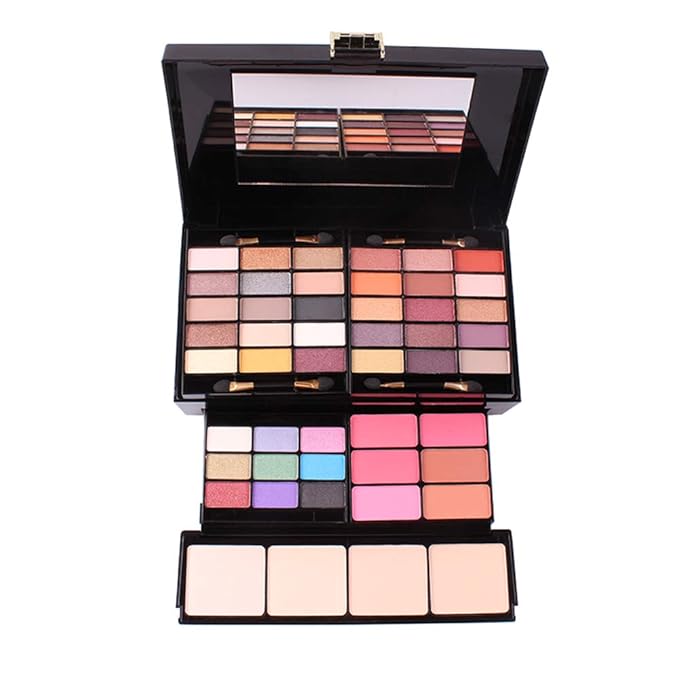 All-in-One Makeup Gift Set Carry All Makeup Kit Women Full Kit With Makeup Bag Concealer Lipgloss Lipstick Blush Foundation Face Powder Eyeshadow Palette Cosmetic Palette #8