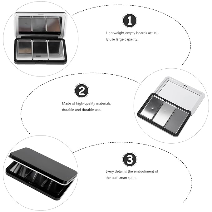 Beaupretty Empty Lipstick Palette with Mirror Refillable Eyeshadow Palette Box Cosmetics Storage Trays Containter for Lipstick Lip Balm Eyeshadow Blusher