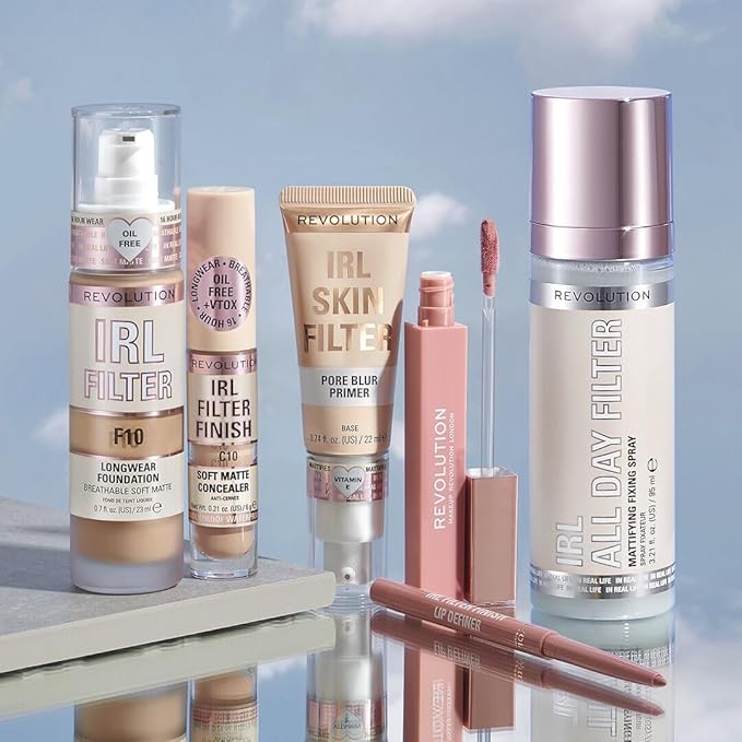 Revolution, IRL Filter Finish Concealer, Full Coverage, Oil-Free, Long-Lasting & Lightweight Formula, Infused with Hyaluronic Acid, Vegan & Cruelty-Free, C10, 0.21 oz