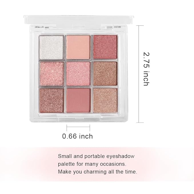 Rose Gold High-Impact Eyeshadow Palette Makeup - Velvet Matte & Luminous Shimmer Fusion - Versatile Shades for Day to Night Looks(05#, 1 Count (Pack of 1))