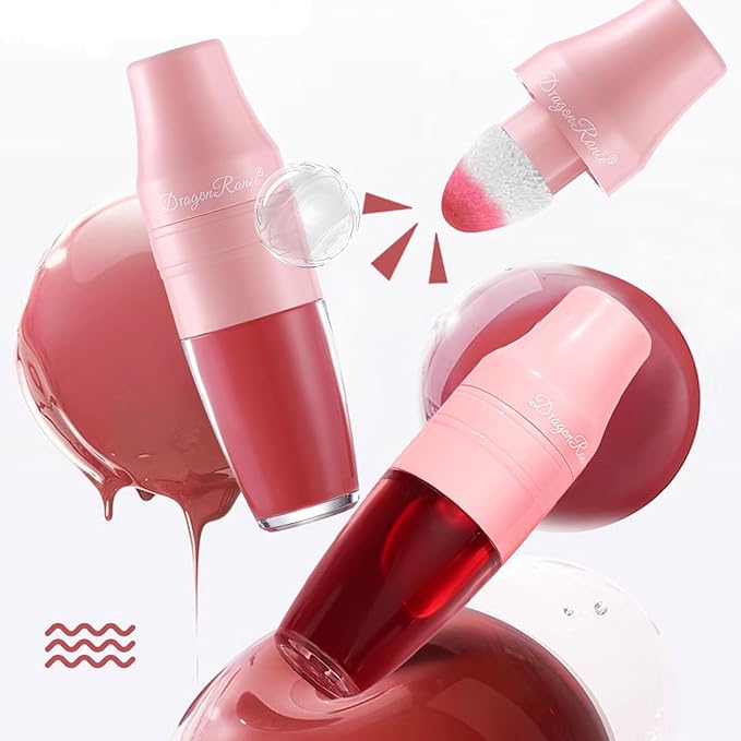 6PCS Shake It Lip Tint Stain Set, Multi-Uses Lip Gloss Lip Eyes Cheek Tint, Non Sticky Long Lasting Smooth Liquid Lipstick Eyeshadow Blush Set