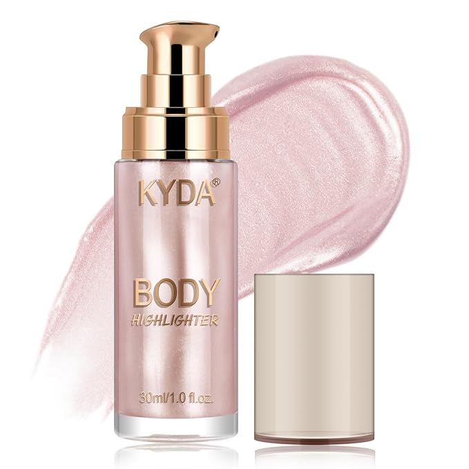 Body Shimmer Oil,Liquid Glow Illuminator Body Luminizer Glow For Body Face Smooth Radiant Bronzer Highlighter Foundation 1.0 Fl Oz#107